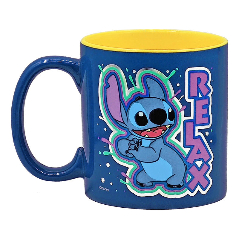 Taza Grande Tarro Metálico Animado Diseños Varios