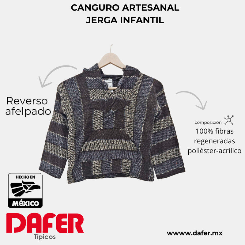 Sudadera Canguro Artesanal De Jerga Infantil