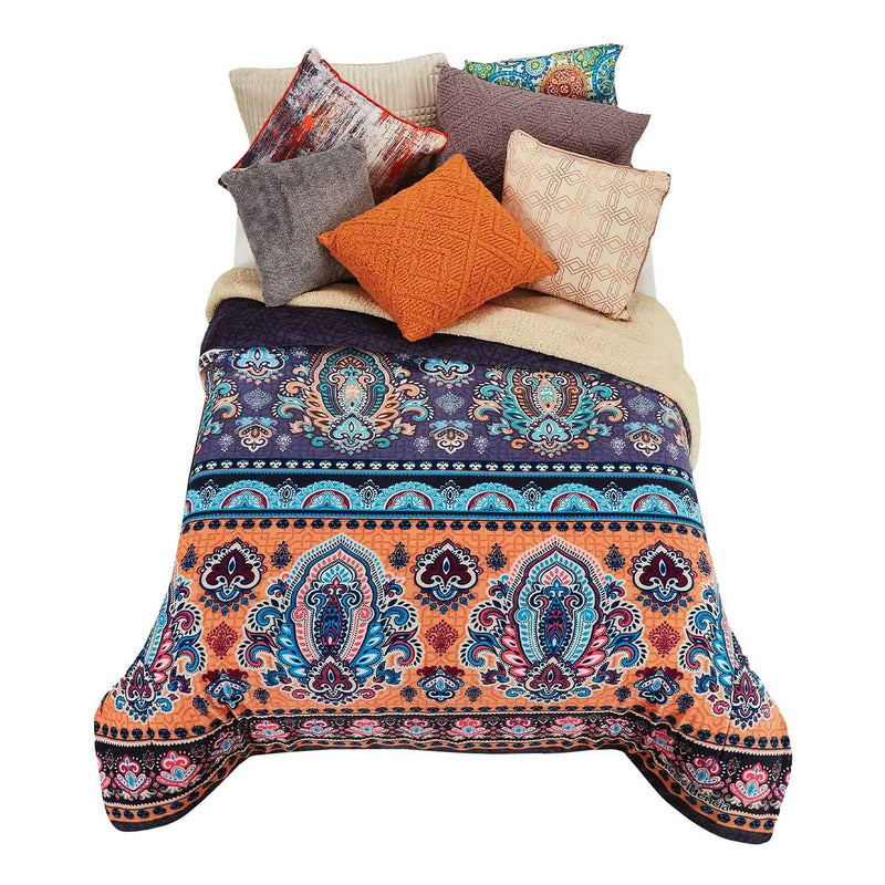 Edredón Borrega Soft Sobrecamero 2x2.20m Marca Providencia® Multicolor Marruecos