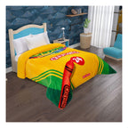 Cobertor Borrega Matrimonial 1.80x2.2m Infantil Providencia® Color Multicolor Diseño De La Tela Crayola 2 Kg