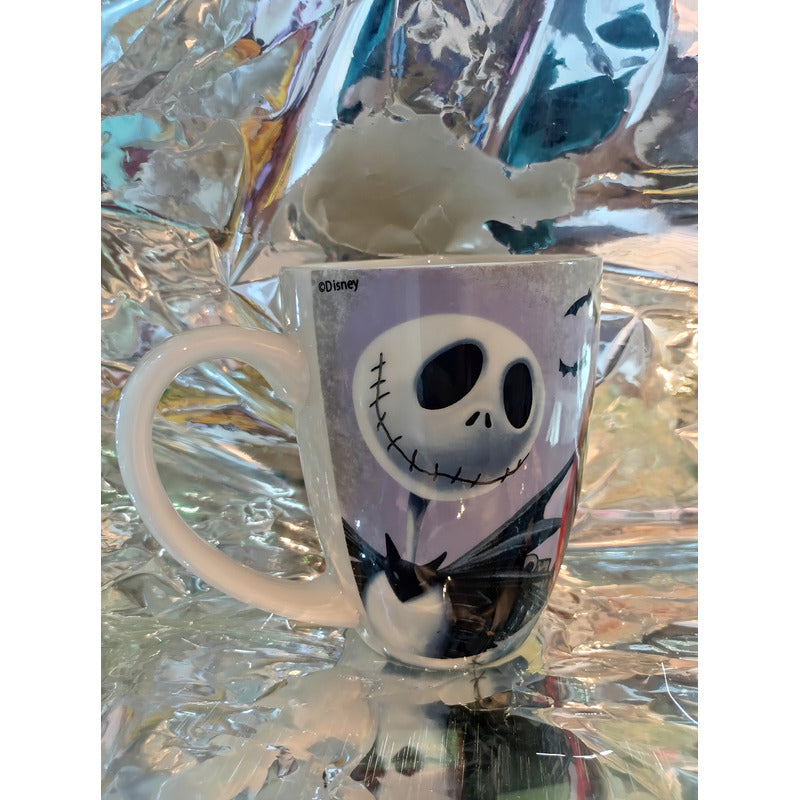 Taza Jack Y Sally Cerámica Blanca 500ml Apta Microondas Lavavajillas Belly Y Jack