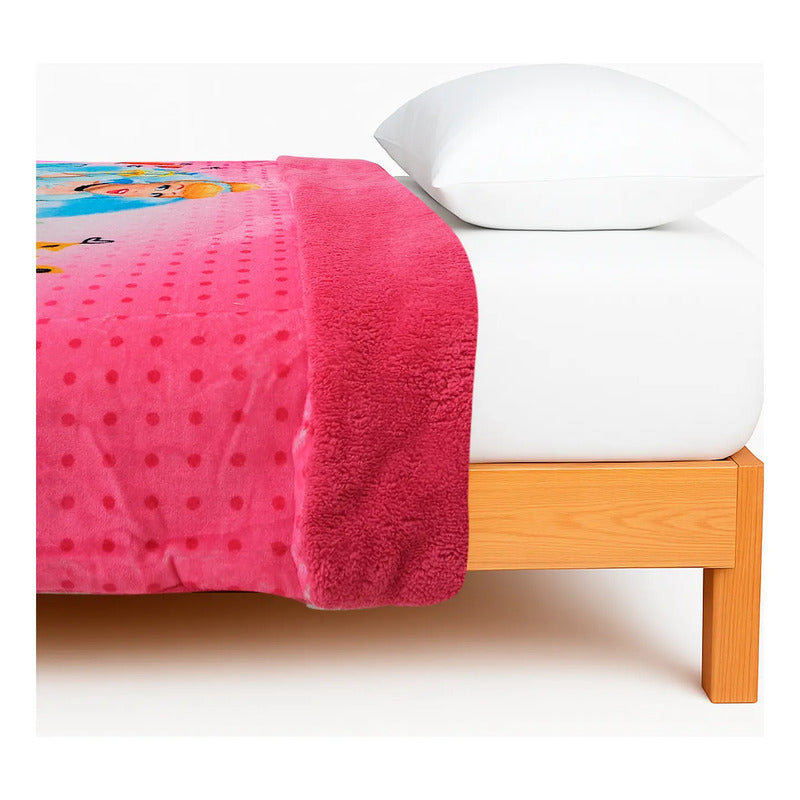 Cobertor Borrega Individual 1.50m X 2.00m Marca Providencia® Princesas 1 Kg Multicolor