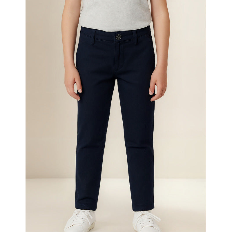 Pantalón Juvenil De Vestir Casual Mod.530 Marca Mayoral® Azul Marino Liso 18