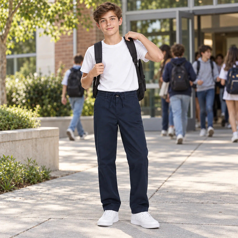 Pantalón Relaxed Juvenil 6525 Marca Nukutavake Mayoral® Marino Lisa 8 Años
