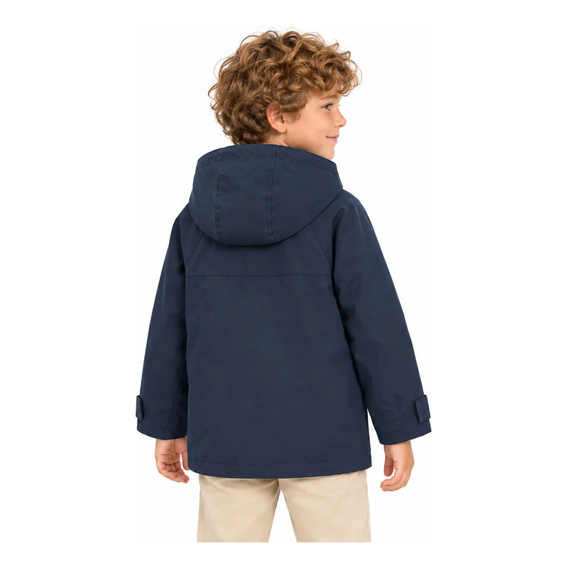 Chamarra Rompevientos Para Niño Mod.3445 Marca Mayoral® Marino 10 Años Lisa