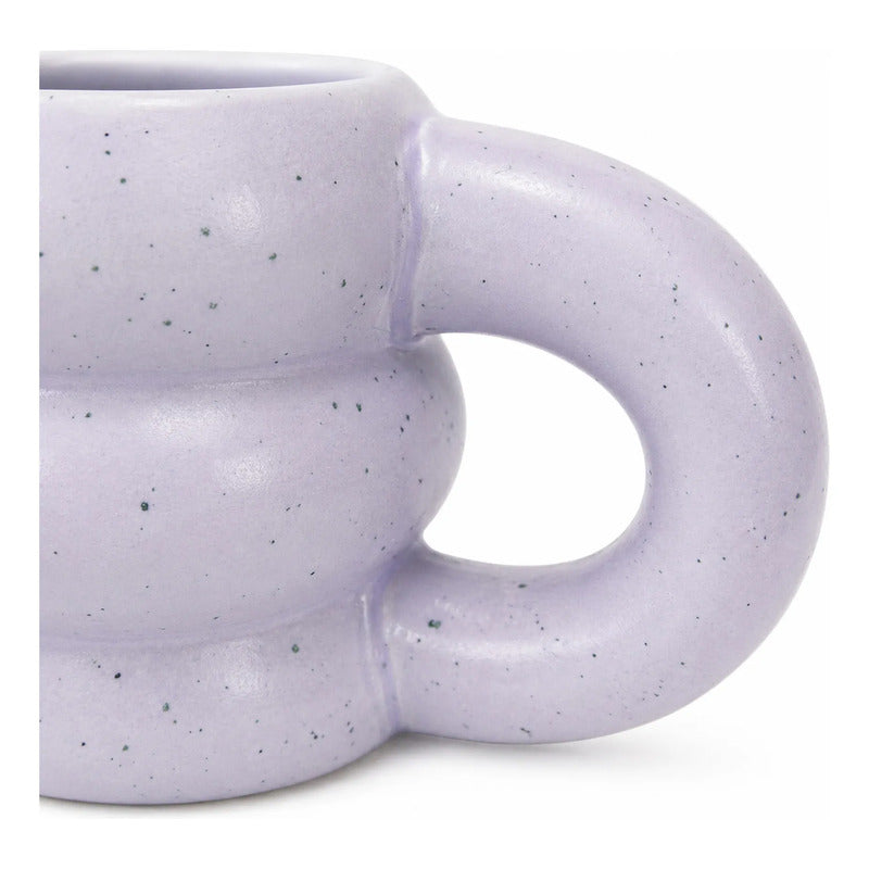 Taza Tarro De Porcelana En Forma De Donas 450ml Top Choice® Lila Donas