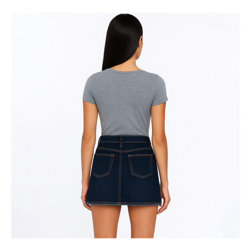 Falda De Mezclilla Para Mujer Mod. Ssjsskd Marca Skannda®