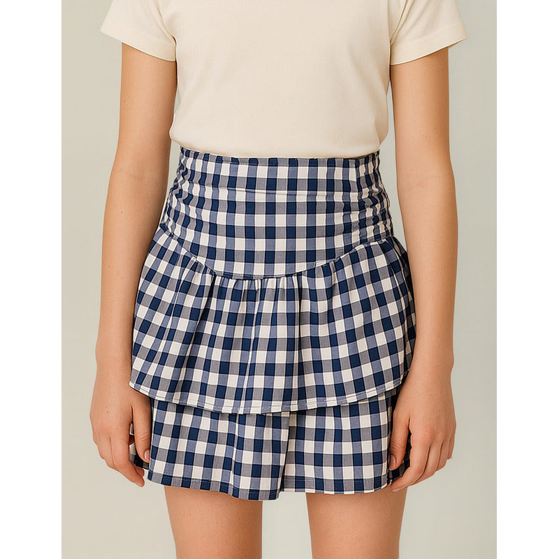 Falda De Niña Mod.6904 Indigo Marca Mayoral® Índigo Geométrico 18 Años