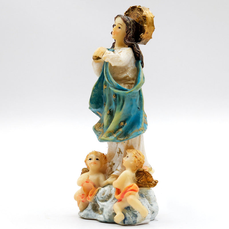 Imagen Religiosa De Resina La Inmaculada 10cm Multicolor