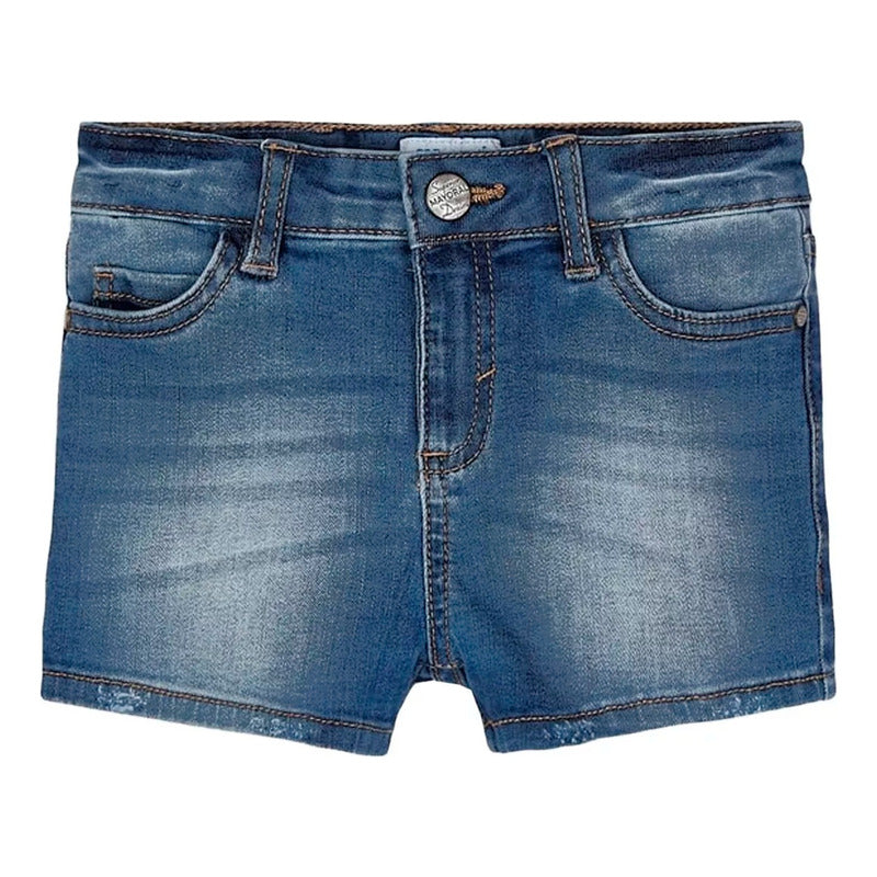 Short Casual Para Niña Mod.236 Marca Mayoral® Azul Acero Lisa 7