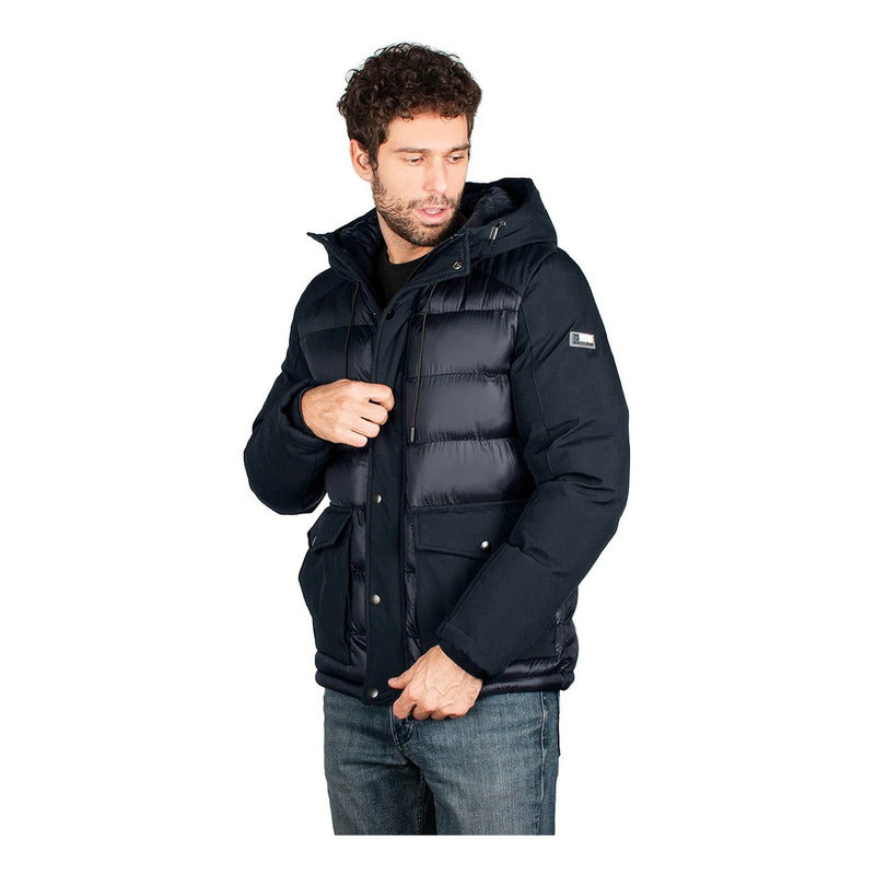 Chamarra Capitonada Para Hombre Cw83-pol8871 Greenlander® Navy Ch Capitonado