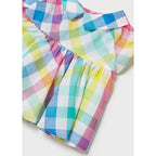 Blusa Casual Para Niña Mod.1187 Marca Mayoral® Aguamarina Geométrico 24 Meses