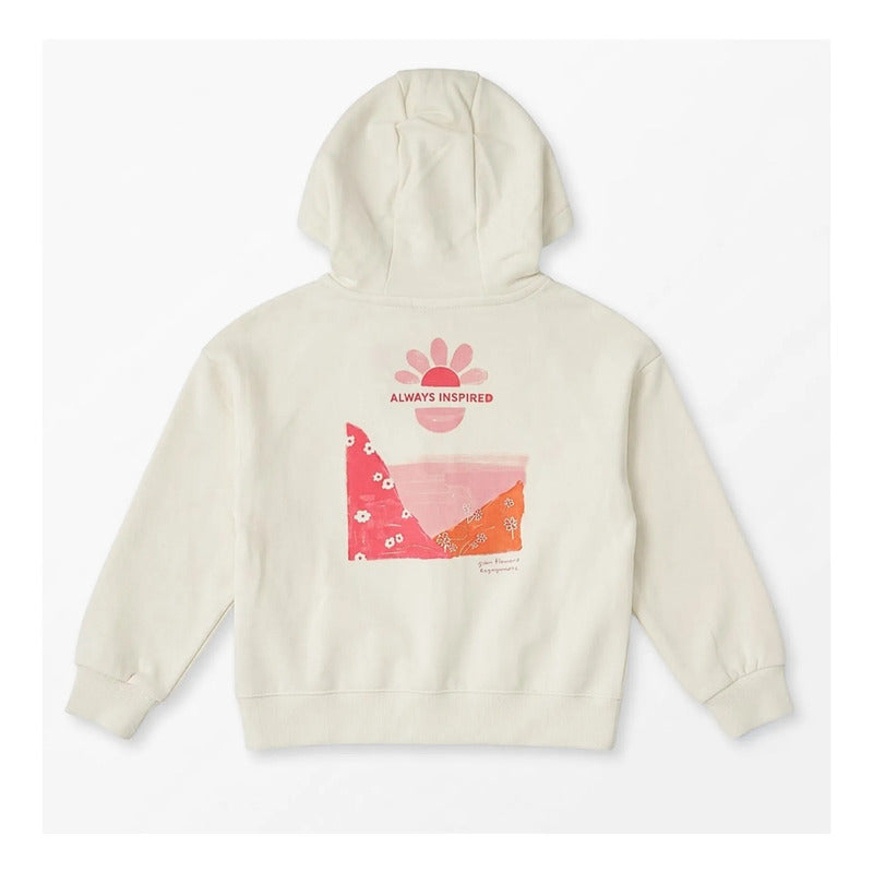 Sudadera Casual Para Niña Mod. Zkkgap0201 Marca Zippy® 9-10 Años Hueso Lisa