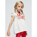 Conjunto Para Niña Blusa+pantalon Mod.3705 Marca Mayoral® Granadina Lisa 9 Años