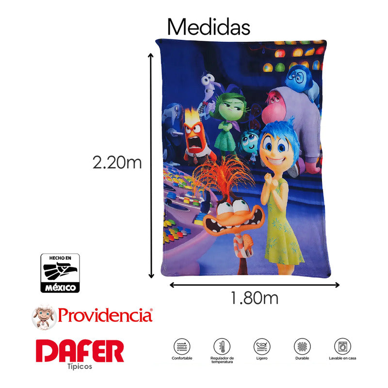 Cobertor Ligero Super Suave Matrimonial Diseños Providencia® Intensamente 850 G Multicolor