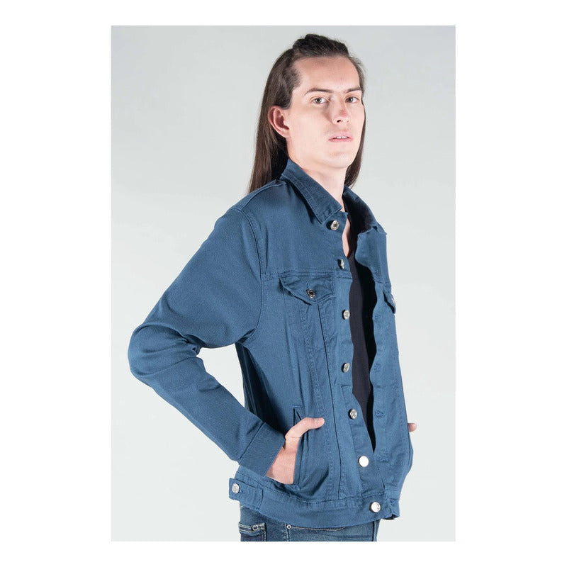 Chamarra De Mezclilla Para Hombre Mod.blue Marca Oggi®