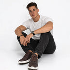 Tenis Casual De Piel Para Hombre Mod.403020 Marca Flexi® Chocolate Lisa 27 Mx
