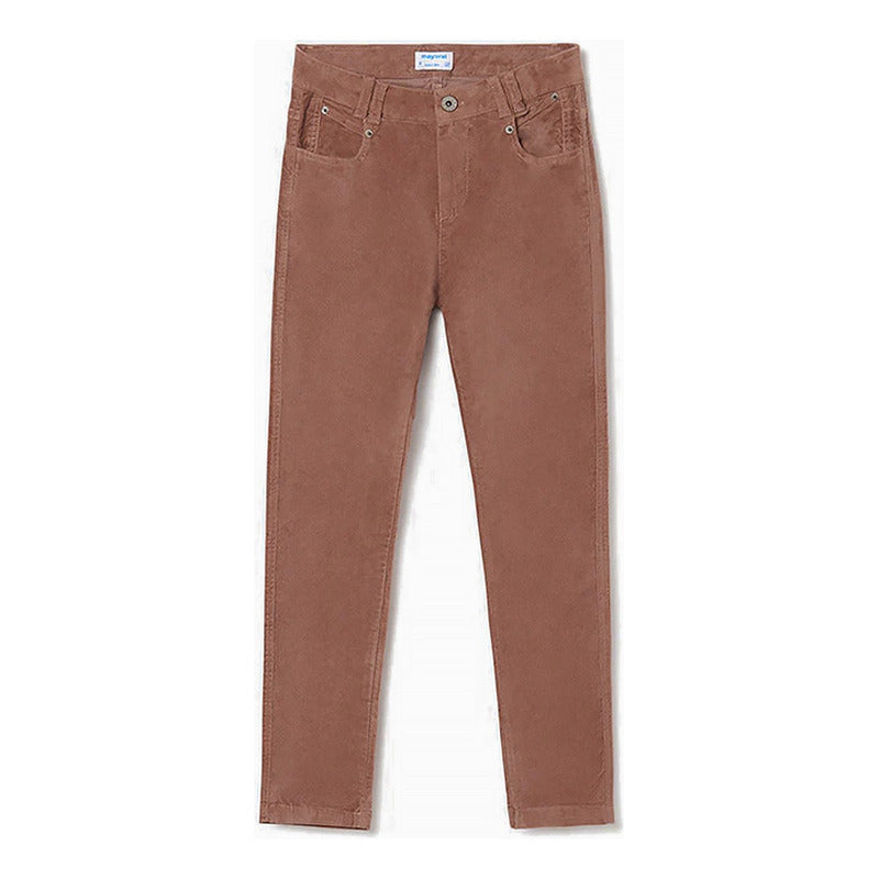 Pantalón De Pana Para Niña Mod.7589 Marca Mayoral® Coral Oscuro Liso 12