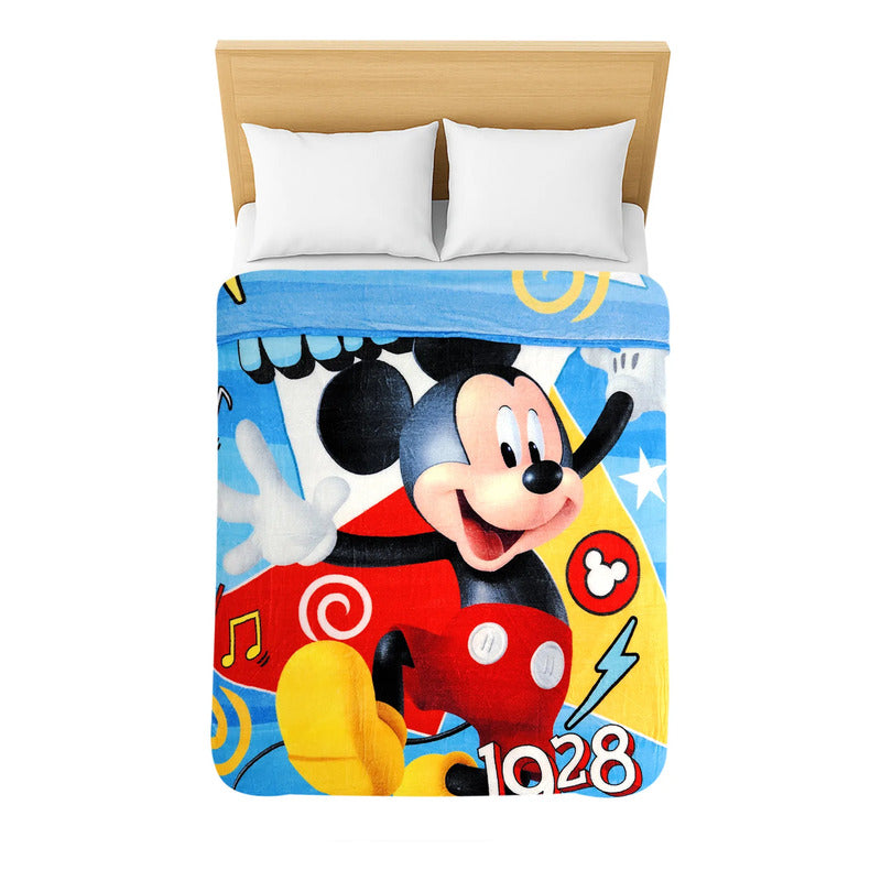 Cobertor Ligero Super Suave Matrimonial Diseños Providencia® Mickey Mouse 850 G Multicolor