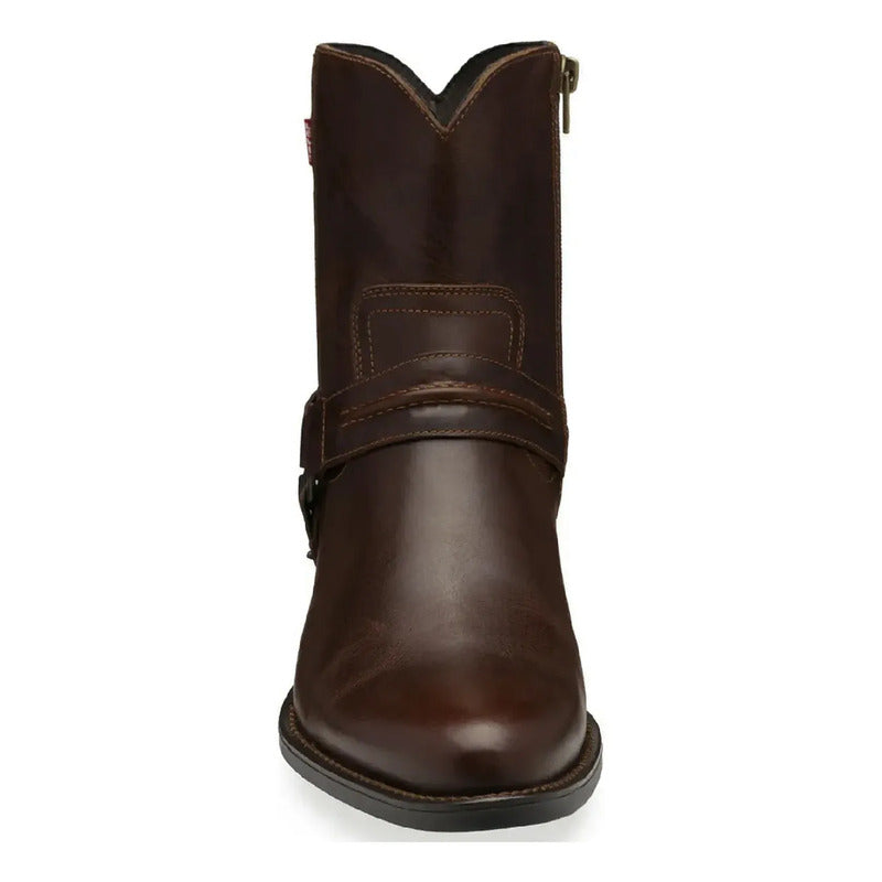 Botín Tipo Vaquero Para Hombre Mod. L2126562 Marca Levi's® Cafe Liso 27 Mx