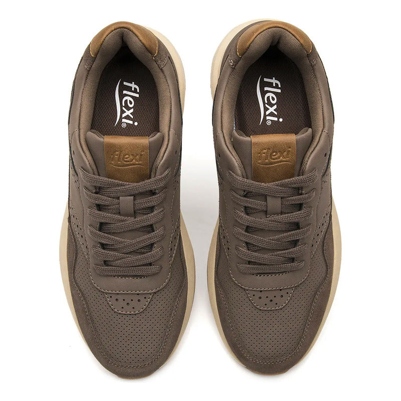 Tenis Chunky Casual Para Hombre Mod.420903 Marca Flexi®