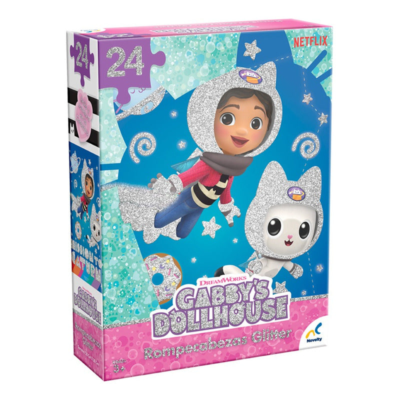 Gabbys Dollhouse Rompecabezas Glitter 24pz 28x38cm Novelty