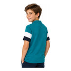 Playera Polo Para Niño Mod.6165 Marca Mayoral Nukutavake® Aqua 10 Años Lisa