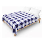 Cobertor Ovejita Ligero Matrimonial 1.80x2.10m Providencia® Multicolor 400 G Cuadros Lila Azulado
