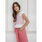 Pantalón Cropped Con Moño En Tencel Mod.6583 Marca Mayoral® Rosa Chicle Liso 18
