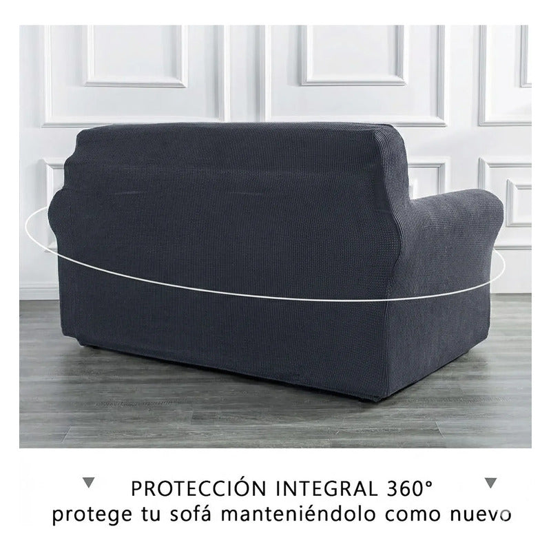 Cubre Sala Set 3 Piezas Estirable Ajuste Perfecto Blank &co® Oxford Geométrico