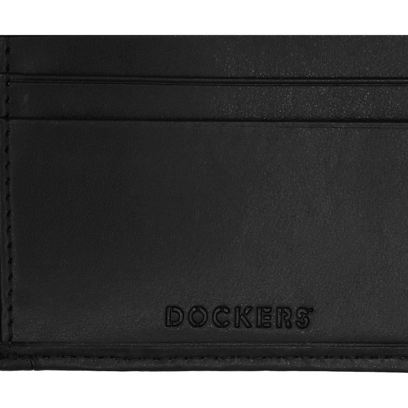 Billetera De Hombre Mod.87861-0010 Marca Dockers® Negro Liso