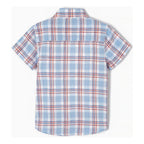 Camisa De Lino Para Niño Mod.3115 Marca Mayoral® Azul Claro Geométrico 6 Años
