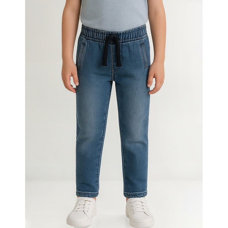 Pantalón Jogger De Niño Con Cordón Mod.3564 Marca Mayoral® Azul Acero Liso 2 Años
