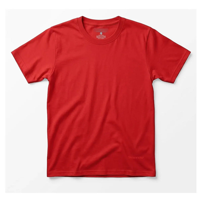 Playera Básica Para Hombre Paquete 4pz Rojo Marca Skannda® Rojo Lisa Paquete Playeras