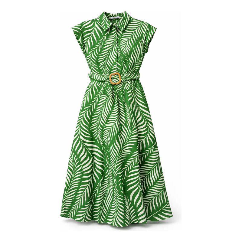 Vestido Ligero Largo Para Mujer Mod. 3477 Marca Okey® Multicolor Floreado 36