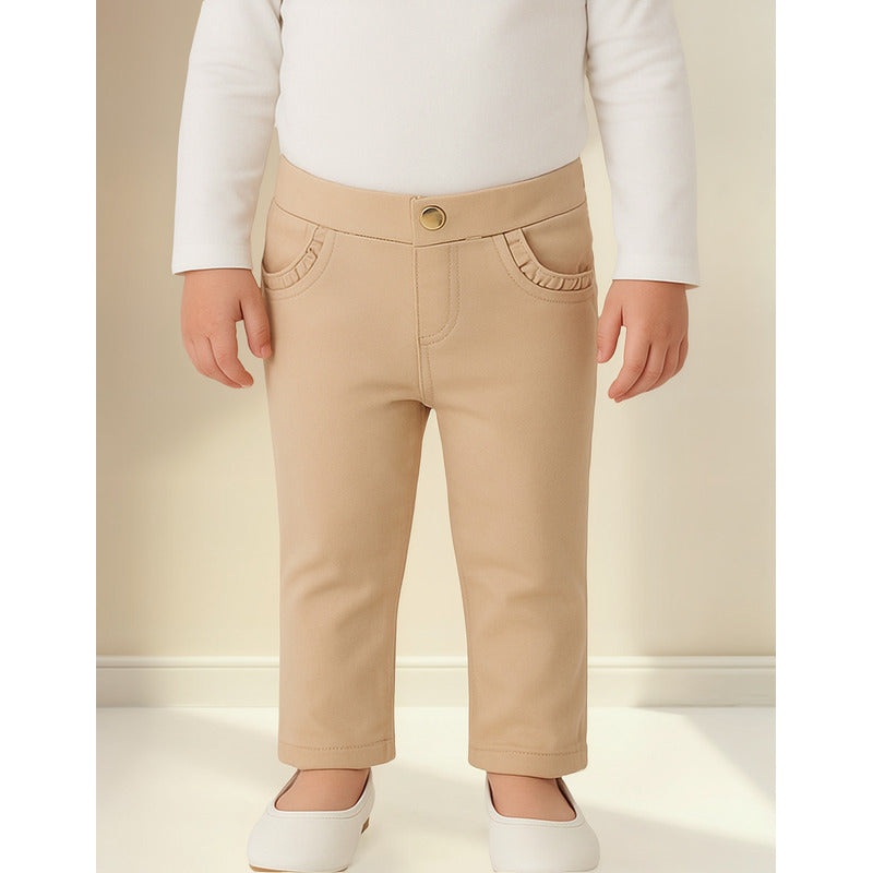Pantalón Legging Para Niña Mod.560 Marca Mayoral® Topo Liso 12 Meses
