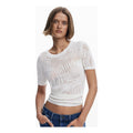 Blusa Ligera Para Mujer 25swtk97/1000 Marca Desigual® Blanco Geométrico Xs
