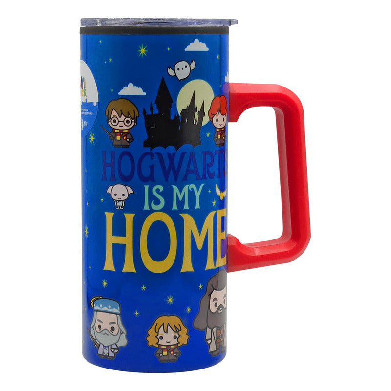 Termo Con Asa Tapa Clean 500ml Diseños Animados