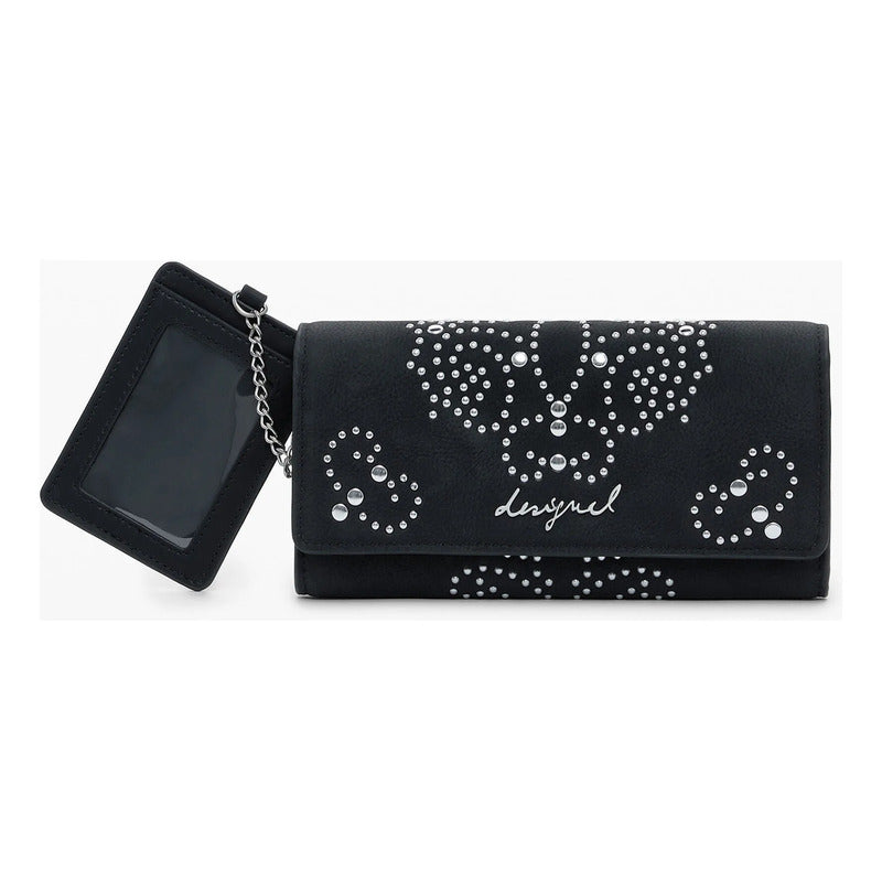 Cartera Con Tarjetero Para Mujer 25wayp46/2000 Desigual® Negro Floreado