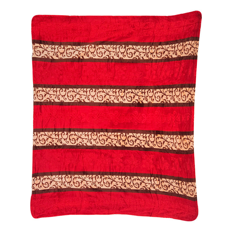 Cobertor Ligero Micrograbado 1.80x2.10m Providencia® Premium Rieña 1 Kg Bordó