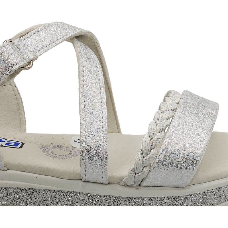 Sandalia Para Niña Mod.112316-y Marca Coqueta Y Audaz®