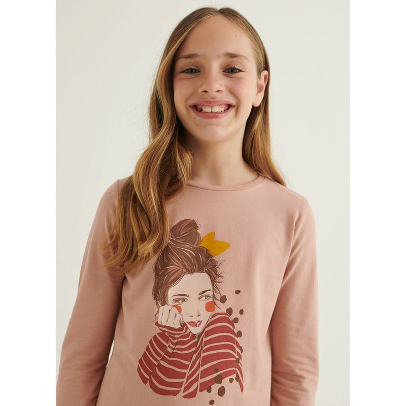 Blusa Para Niña Manga Larga Mod.7027 Marca Mayoral®