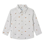 Camisa Casual Para Bebé Mod.2163 Marca Mayoral® Vapor Perritos 12 Meses