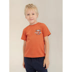 Playera Casual Comoda Para Niño Marca Mayoral® Coral Oscuro Skate Time 8 Estampa Localizada