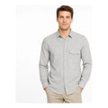 Camisa Lino Regular Fit Para Hombre Mod. Le2604 Roosevelt® Gris Lisa Ch