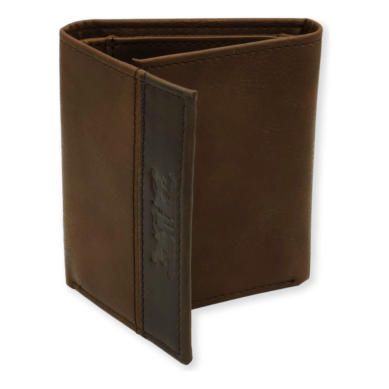 Billetera Trifold Para Hombre Mod.87524-0088 Marca Levi's® Marrón Liso