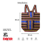 Mochila Artesanal Tejida Tipo Morral Con Bolsillo Frontal 10kg