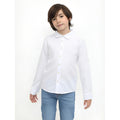 Camisa Manga Larga Para Niño Mod.874 Marca Mayoral® Blanco Lisa 10 Años