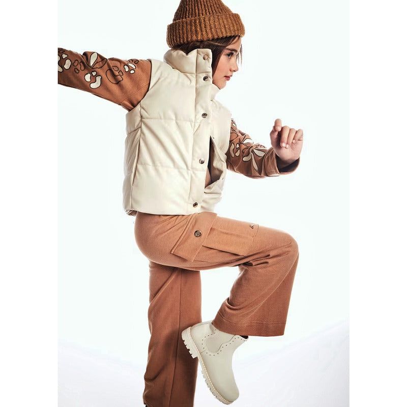 Pantalón Holgado Cargo Para Niña Mod.7551 Marca Mayoral® Marrón Claro Liso 10