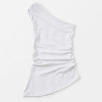 Blusa Asimetrica Para Mujer Mod. N43141 Marca Bobois® Blanco Lisa G